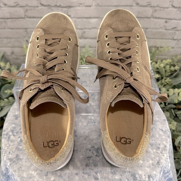 UGG “Milo” Fawn/Tan Soft Suede Lace-up Casual Fashion Sneakers WMS 7M🌟EUC🌟 - Picture 7 of 10